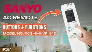 Кнопки и функции пульта дистанционного управления кондиционера Sanyo (модель: RCS-4MHVPIN4E) | Ру...