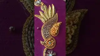 beautiful peacock work#beautiful work#peacock work#embroidery #aariwork #fashion #maggamwork