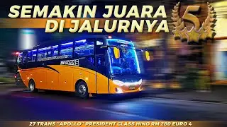 SELALU PUAS KALO NAIK BUS INI! TRIP 27 TRANS PRESIDENT CLASS HINO RM 280 JAKARTA MALANG