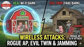 Rogue AP, Evil Twin, Jamming & IV Attacks Explained | CompTIA Security+ SY0-701