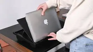 Laptop Lap Desk with Storage Slot & Mouse Pad, Tilts Adjustable - Moustache&reg;