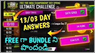 Ultimate Esports Challenge Day 2 Answers | Free Fire India Championship Day 2 Answers✓