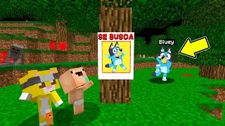 Buscamos a BLUEY en el BOSQUE a las 3 AM | BLUEY esta DESAPARECIDA en MINECRAFT Michi y Bebe Noob