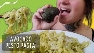ASMR. Avocado Pesto Pasta. Home made sauce. Simple recipe! (Eating Sounds//no talking) Mukbang