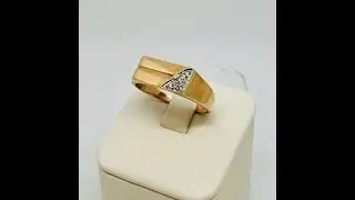 Anello in Oro rosso con 4 Diamanti 0,10 ct G/VS