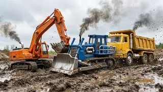 Construction Vehicles Build a Playground! 🚜 Toy Truck Song & Teamwork Nursery Rhymes for Kids