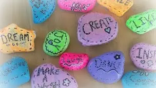 #LoveSummerArt- how to make word rocks / DIY Inspirational Rocks /