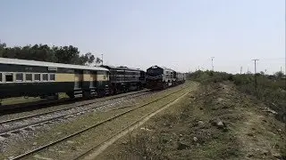 Single Line Train Crossing || Subak Raftr Express Crossing Jaffar Express ||  Domeli Railway Station