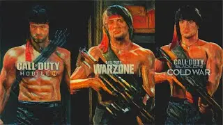 RAMBO Comparison | Call Of Duty MOBILE vs WARZONE vs Black Ops COLD WAR 80's Action Hero Bundle