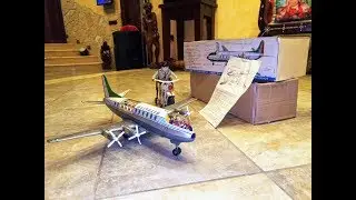 Vintage Toys Masudaya Police Motocycle & Tomiyama Viscount Air Liner | Battery Operated Japan 1960