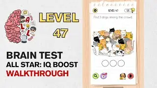 Brain Test All Star IQ Boost Level 47 Answer | Find 3 dogs among this crowd