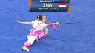 Kylie Suyoto Kwok 🇮🇩 🥈 9.05 score (Jianshu A) 11th Junior Asian Wushu Championship 2023 China