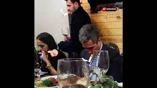 Leyla Əliyeva i&ccedil;ki i&ccedil;ib siqaret &ccedil;əkir Anar və Eminlə😀