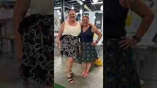 We made wrap skirts last night in sewing class. #sewing