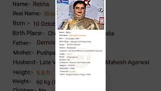 Beautiful Actress Rekha ji ka Biography #shorts #viral #youtubeshorts #shortvideo #viralvideo
