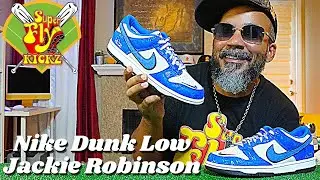 THE JACKIE ROBINSON NIKE DUNK LOW (GS) QUALITY IS AS PREMIUM AS THE MEN'S PAIR.  (MUST SEE)