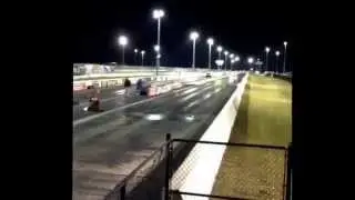 12.2 tires Breaking loose from 1-4 gear listen closely stock turbos n street tires