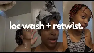 FIRST WASH AND RETWIST ON STARTER LOCS