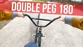 DOUBLE PEG 180 bmx grind tutorial / HOW TO #63