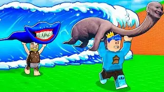 AKU SELAMATKAN IKAN MONSTER DARI BENCANA TSUNAMI BESAR DI ROBLOX!!