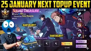 Next Topup Event Free Fire | Jujutsu Kaisen Squad Treasure Topup Event | Free Fire Next Topup Event
