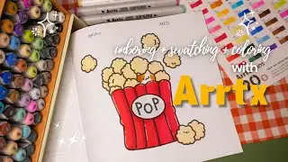ASMR unboxing & swatching Arrtx 90 Oros alcohol markers! 🖍️✨Ohuhu vs Arrtx (with talking)