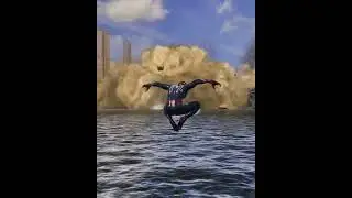 Spider man is trying to cross the ocean#shorts#marvelgames#spiderman#ps5 #spiderman2#pcgames