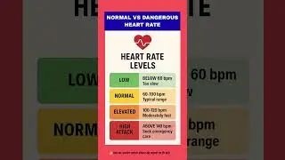 Normal vs Dangerous Heart Rate Levels #shortsfeed #healthtips #doctoradvice #healthcare