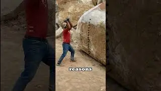 Why Workers Cut Big Rocks With Hand Tools