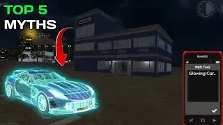 Glowing car 😱|Top 5 Myths| Indian bike Driving 3d |New Update