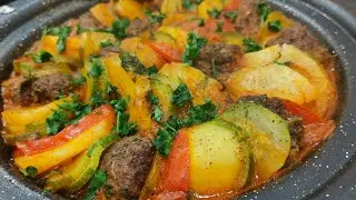 recette TAJINE de LÉGUMES 🍅🥕🧅 extra bon et Super facile. طاجين الخضر