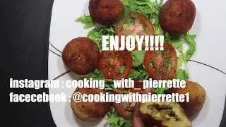 BEEF STUFFED POTATO BALLS/ CROQUETTE DE POMME DE TERRE A A LA VIANDE