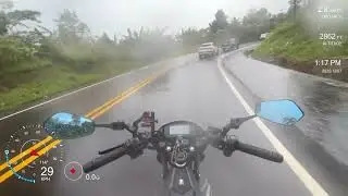 No-Hands Downhill Terror on Route 955 | Wet Roads Owned by Raider Fi 150cc