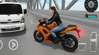 😱Danger Zone Ride: Orange Super Bike Playground Stunts🔥 ll 3D Driving Class Simulator 