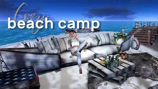 Cozy Beachcomber Camp ⊹🪴𓈒꙳⋆ Slow Living in Second Life | Calm Gameplay