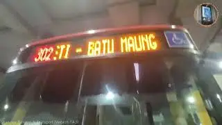 Rapid Penang Scania K250UB Bus (PLV2921) route 302 ride from Terminal Komtar to Bukit Gambir
