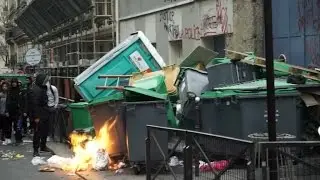 Poubelles incendiées et commerces vandalisés, la manifestation lycéenne dégénère