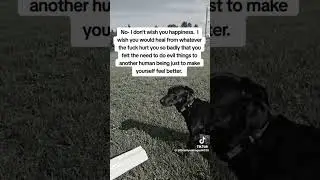 No, I don't Wish you Happiness.