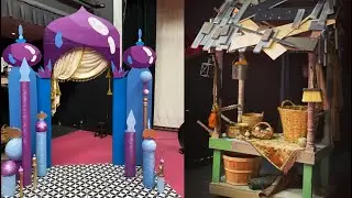 Set building for Shawnee Little Theatre, Aladdin&rsquo;s market cart & Jasmine&rsquo;s Palace.