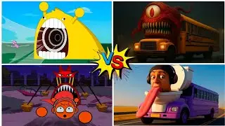 Sprunki Eater 🆚 School Bus Monster 🆚 Sprunki Slide Eater 🆚 School Bus Toilet Eater Coffin Dance ❤️ 