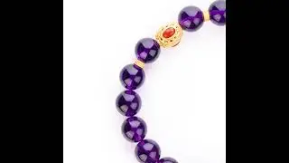 Amethyst Beads Bracelet 10mm Fire Element Energy | Crystal Jewelry |Woman Bracelet| Purple gift