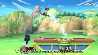 Punishment Dark Samus with Duck Hunt attacks with Cucco - Melee