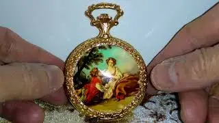 Cortebert Enamel Pocket Watch Swiss made Full Hunter Case