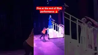 Elsa from frozen breathes fire on stage. #elsa #frozen #broadway #dress #fire #funny  #ai #snow #ia