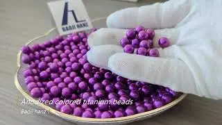 Anodized colored titanium beads