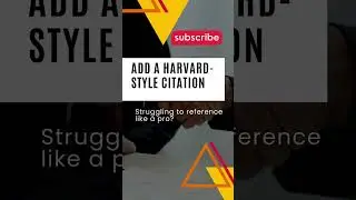 How to Add Harvard-Style Citations in Word in Seconds! 🎓📄 #shorts
