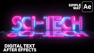 After Effects Neon Light Text Animation with AMAZING Reflection