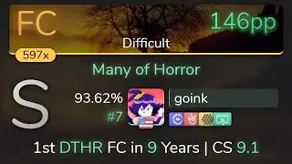 goink | Biffy Clyro - Many of Horror [Difficult] 1st +HDDTHRTD FC 93.62% {#7  FC} - osu!