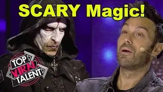 SCARY KNIFE THROWING Magician!