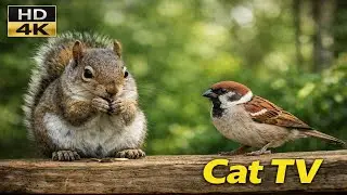 Cat TV | Beautiful Birds & Squirrels 🐦🐿️ | Relaxing Nature Sounds in Canadian Forest